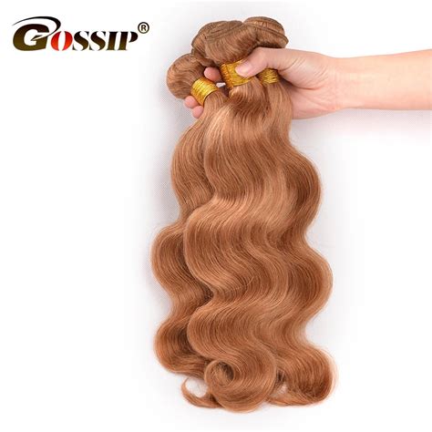 Honey Blond Hair Weave Bundles Bundles Color Gossip Brazilian