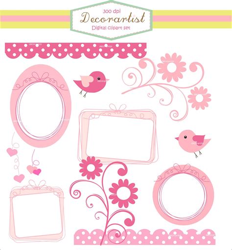 ON SALE Frame clip art border label clip art by Decorartistclipart