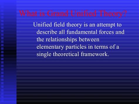 Grand unified theory