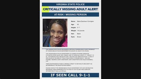 Critically Missing Adult Alert Issued For A Woman In Virginia Beach