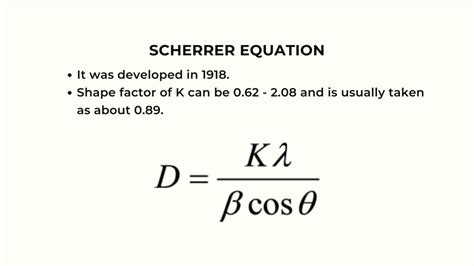 Xrd Powder Diffraction Scherrer Equation Youtube