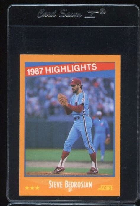 Score Glossy Highlights Steve Bedrosian Philadelphia Phillies