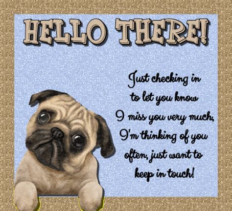 Hello There Just Keeping In Touch Free Keep In Touch Ecards 123