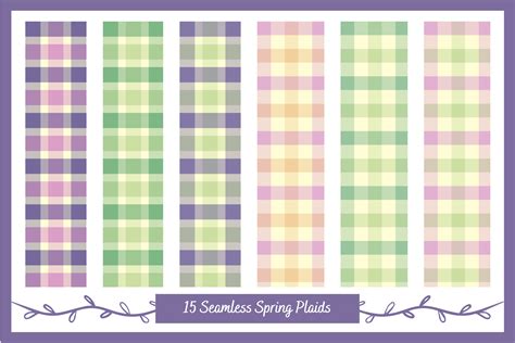 Seamless Spring Plaids Digital Papers Graphic By Sara Sb Creative