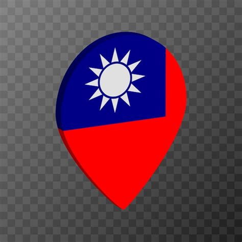 Premium Vector Map Pointer With Taiwan Flag Vector Illustration