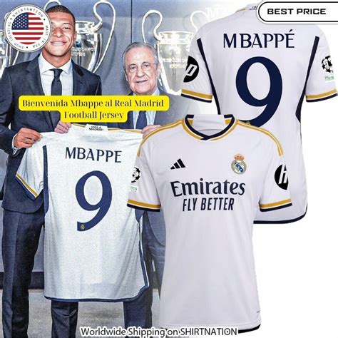 Bienvenida Mbappe al Real Madrid Football Jersey • Shirtnation - Shop ...