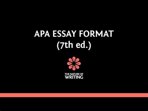 How To Write A One Page Essay In Apa Th Edition Sitedoct Org