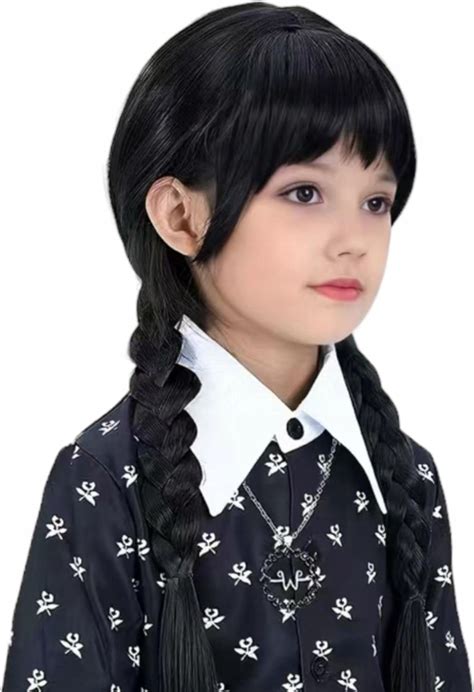 Del Sol Peruka Wednesday Addams Czarna Warkocze Cosplay Ceny I Opinie