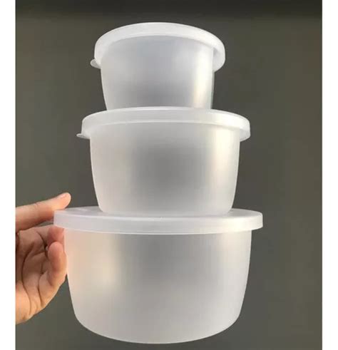 Conjunto De Potes Para Armazenamento De Alimentos 3 Unidades Cor