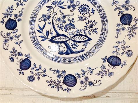 Blue Onion Wedgewood Blue Heritage Dinner Plate Indigo Blue Etsy