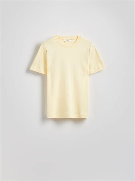 Tricou Regular Fit Din Bumbac Mercerizat Culoare Nude RESERVED T X