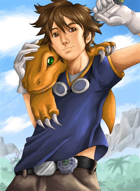 Taichi And Agumon By Abeille Brillant On Deviantart