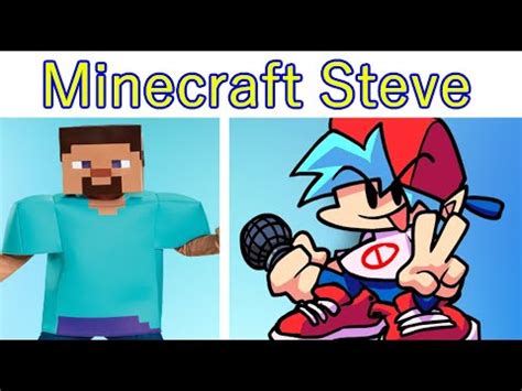 Friday Night Funkin Vs Steve Minecraft X Fnf Hard Crossover Youtube