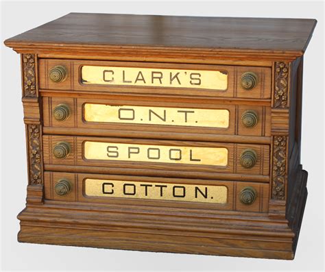 Bargain John S Antiques Spool Thread Cabinet Clark S Drawer