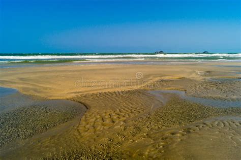 Low Tide On Sand Beach In Normandy Stock Image Image Of Beach