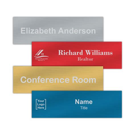 10x3 Custom Engraved Metal Office Nameplate Signs Nap Nameplates