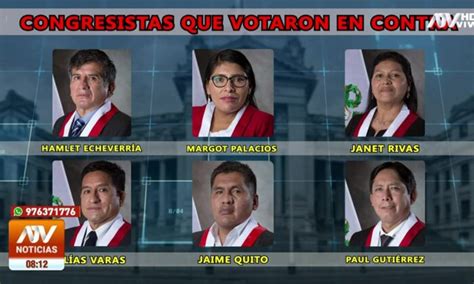 Qué congresistas votaron en contra de la vacancia presidencial ATV