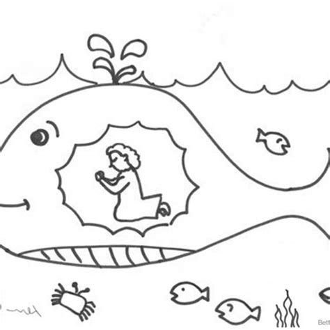 Jonah And The Whale Coloring Pages Connect The Dots By Number Free