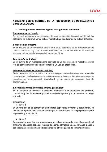 Actividad biotecnología farmacéutica Chemnotes by DM uDocz