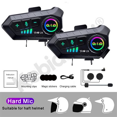 Malaysia Stock Kebidumei Motorcycle Intercom Helmet Headset Bluetooth