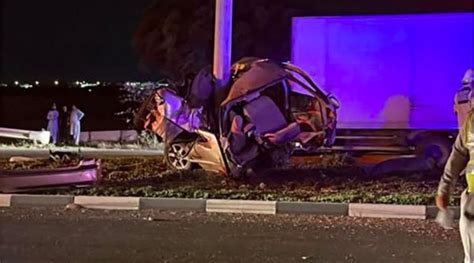 20 Year Old Emirati Dies After Terrible Single Vehicle Crash Splits