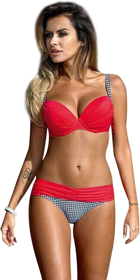 Bikini Talle Alto Trajes de Baño Bañadores Dos Piezas Bikinis Push Up