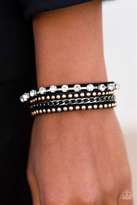 You Talkin To Me Black Paparazzi Wrap Bracelet Flamingo Angie