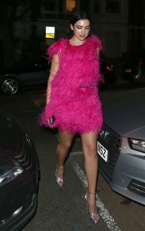 Dua Lipa in a Pink Dress Leaves the Croc Bowling in London – Celeb Donut