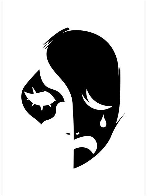 "Sad Mask - Black" Art Board Print for Sale by Darasuum | Redbubble