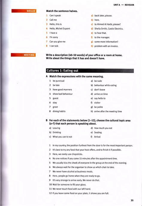 Market Leader Elementary 3rd Edition Answer Key 6