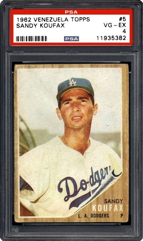 1962 Venezuelan Topps Sandy Koufax | PSA CardFacts®