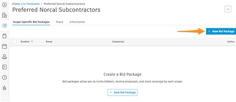 How To Add Duplicate And Remove Bid Packages On Bidder List Templates