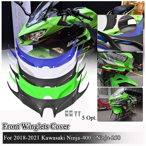 Fatexpress Motorcycle Aerodynamic Front Winglets For Kawasaki