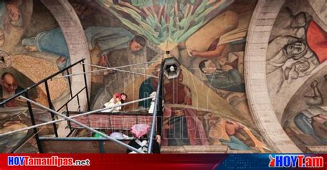 Hoy Tamaulipas Inician trabajos de restauracion de murales de OÂ