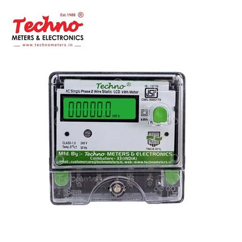 Techno Single Phase Din Rail Kwh Meter Model Name Number Tmcb L At