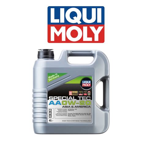 Liqui Moly Fully Synthetic Special Tec AA 0W20 Engine Oil 4L Shopee