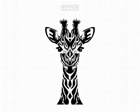 Tribal Giraffe Svg Giraffe Face Clipart Giraffe Png Giraffe Dxf