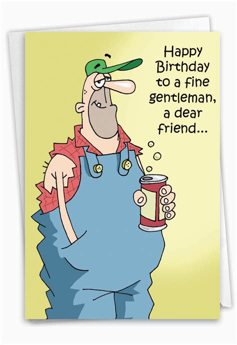 Gentleman And Friend Funny Birthday Greeting Card For Men