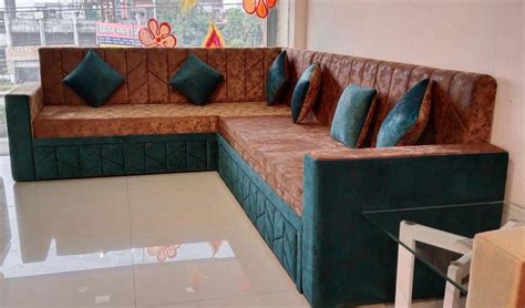 8 Seater Fabric Luxurious L Shape Sofa Cum Bed With Lounger At Rs