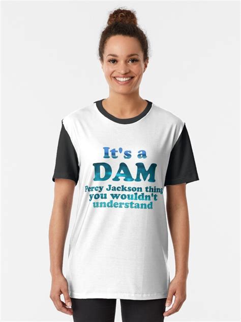 It S A Dam Percy Jackson Thing Blue Sea Writing T Shirt By Percabeth Sizzy Redbubble