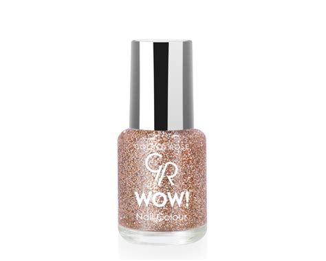 Wow Nail Lacquer Glitter Brokatowy Lakier Do Paznokci Golden Rose