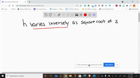 SOLVED Find A Mathematical Model For The Verbal Statement H Varies