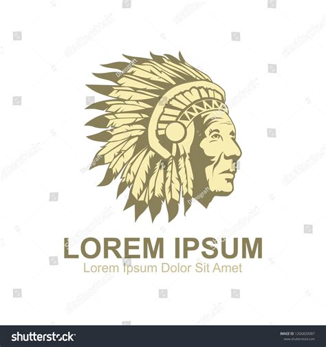 Indian Head Logo Stock Vector (Royalty Free) 1206820087 | Shutterstock