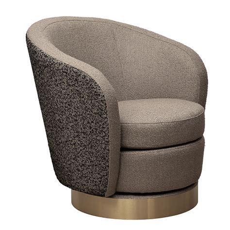 Кресло вращающееся черно-золотая рогожка Julia Armchair Golden Belt по ...
