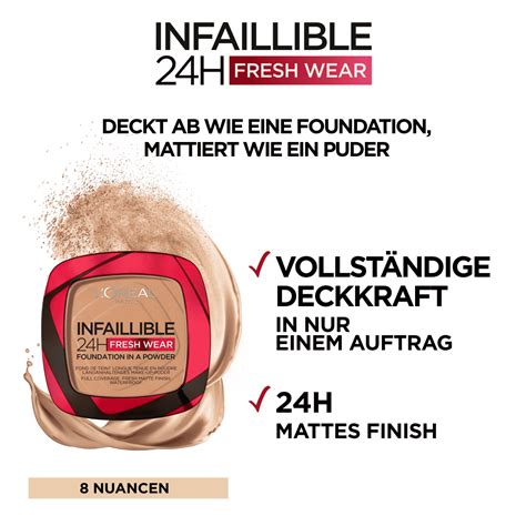 Das Infaillible H Fresh Wear Make Up Puder Von Lor Al Paris Vereint