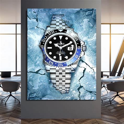 Rolex Painting Inspired Rolex Gmt Master Ii Blnr Batman Watch Artwork