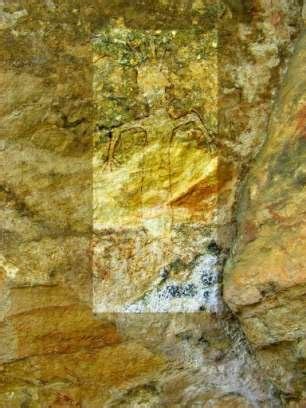 MYSTICAL FIGURE WITH LONG PHALLUS Figure FEMALE SEX ORGAN PETROGLYPHS