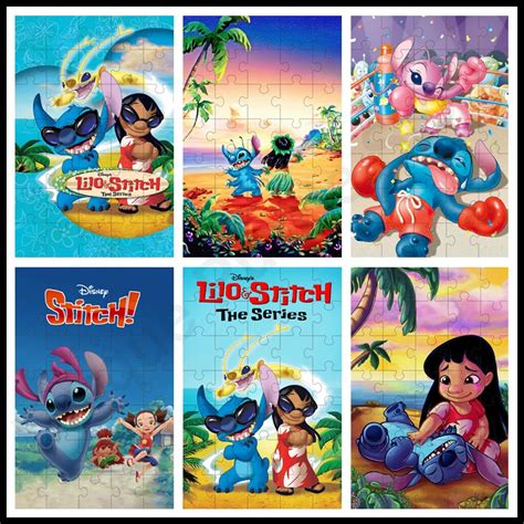 P S Disney Lilo Stitch Fotos Quebra Cabe A De Madeira