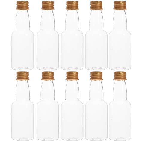 HOMEMAXS 50pcs Mini Liquor Bottles Plastic Small Juice Bottles Empty ...