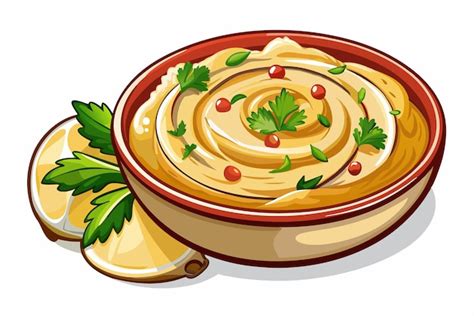 Hummus Estilizado Vector Clip Art Perfecto Para Gr Ficos Y Dise O